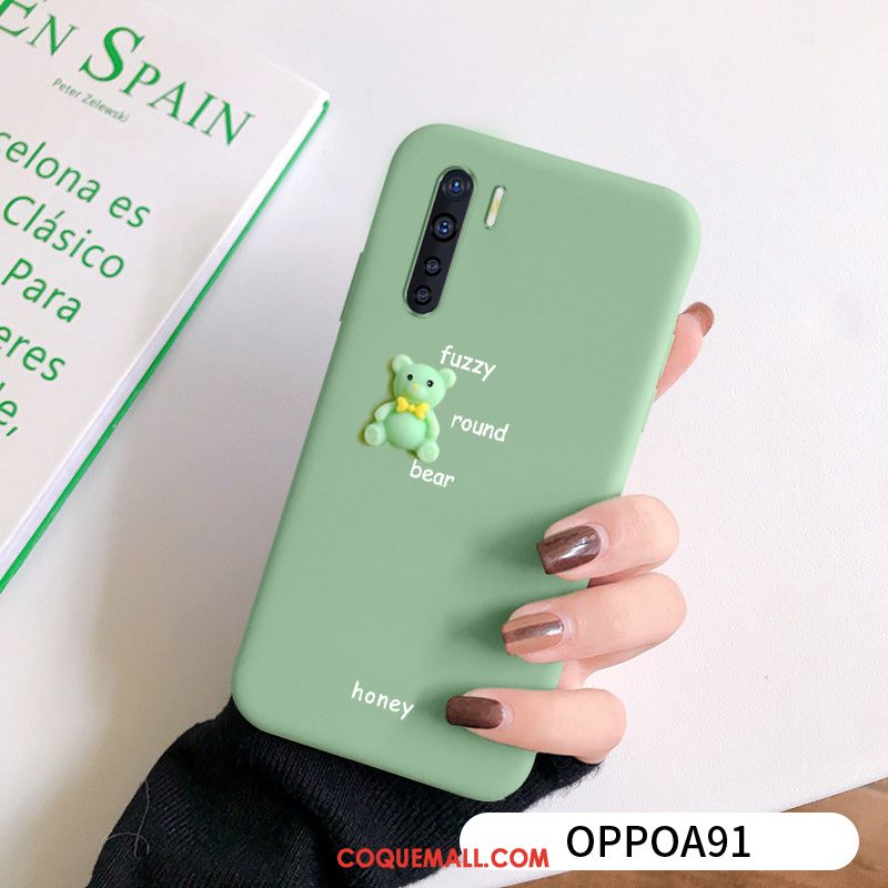 Étui Oppo A91 Dimensionnel Protection Tendance, Coque Oppo A91 Téléphone Portable Net Rouge