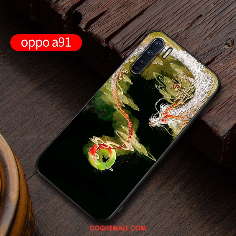 Étui Oppo A91 Fluide Doux Délavé En Daim Silicone, Coque Oppo A91 Personnalité Nouveau