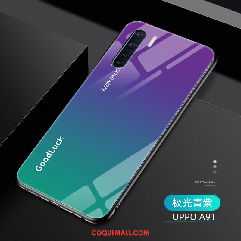 Étui Oppo A91 Incassable Dégradé Protection, Coque Oppo A91 Créatif Mode