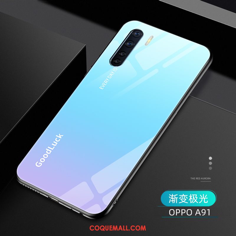 Étui Oppo A91 Incassable Dégradé Protection, Coque Oppo A91 Créatif Mode