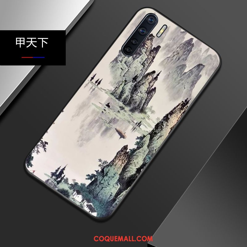 Étui Oppo A91 Marque De Tendance Téléphone Portable Style Chinois, Coque Oppo A91 Personnalité Silicone