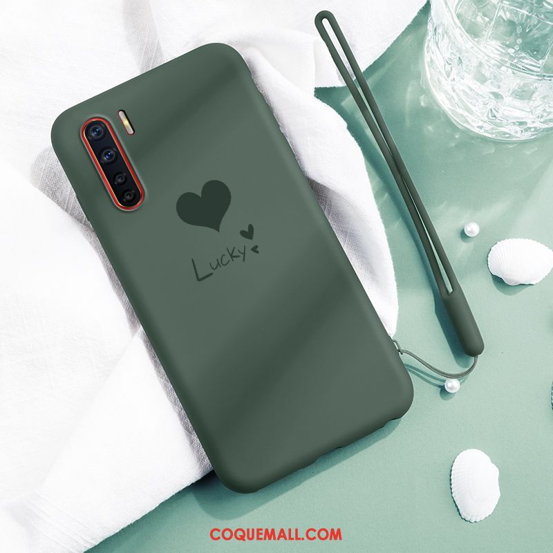 Étui Oppo A91 Net Rouge Simple Protection, Coque Oppo A91 Fluide Doux Marque De Tendance