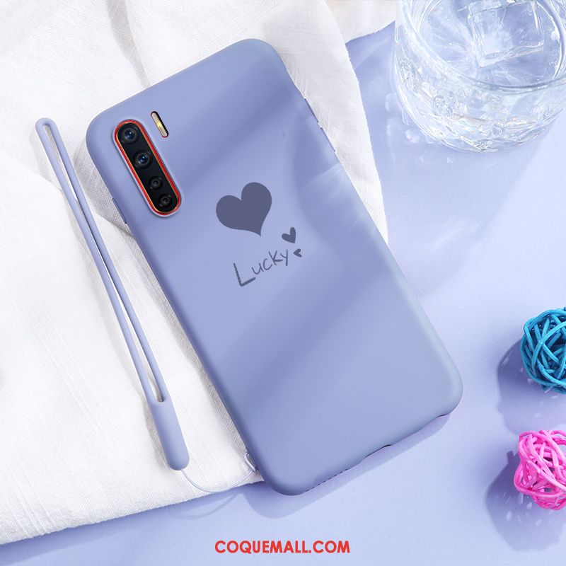 Étui Oppo A91 Net Rouge Simple Protection, Coque Oppo A91 Fluide Doux Marque De Tendance