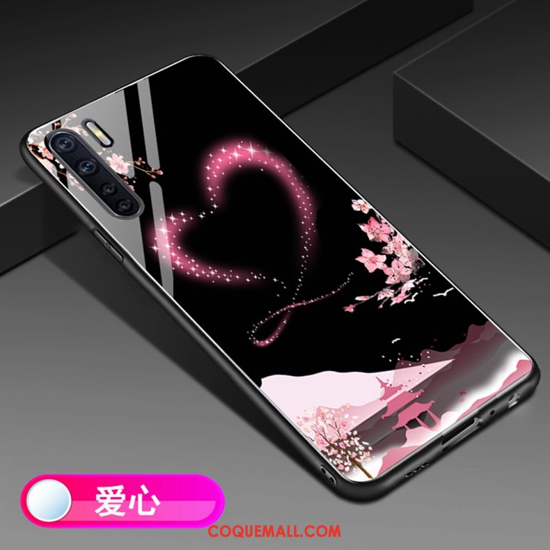 Étui Oppo A91 Tout Compris Incassable Délavé En Daim, Coque Oppo A91 Verre Trempé Téléphone Portable