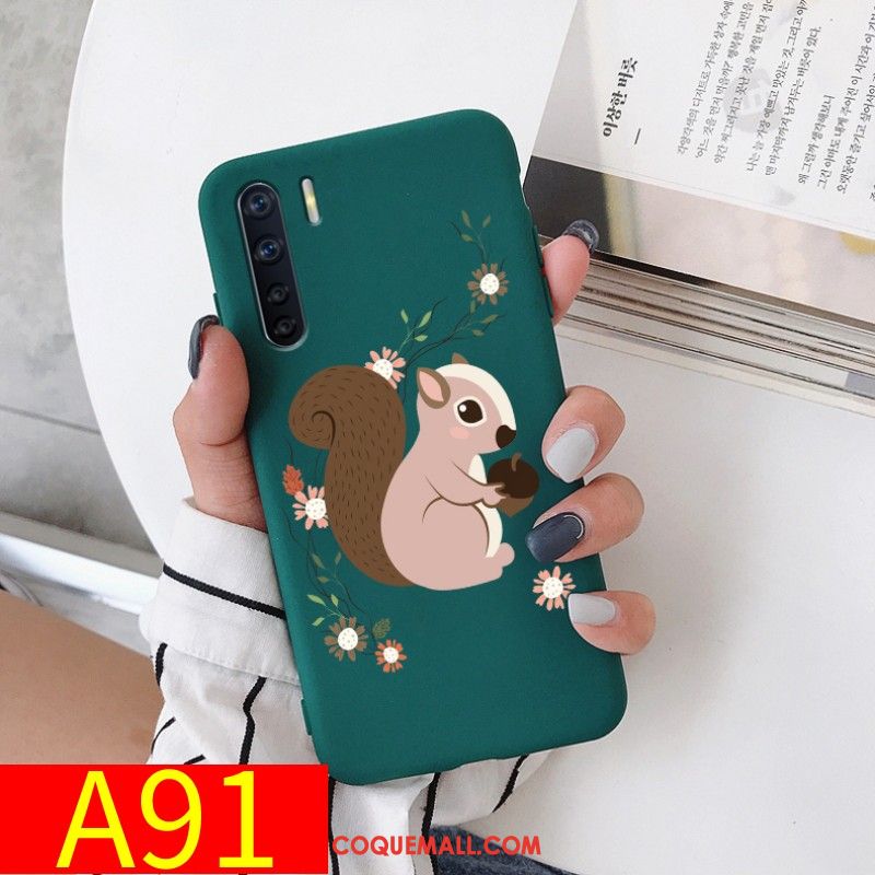 Étui Oppo A91 Téléphone Portable Fluide Doux Net Rouge, Coque Oppo A91 Tendance Silicone