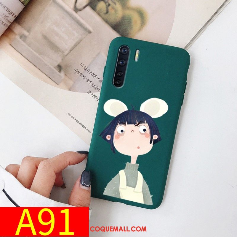 Étui Oppo A91 Téléphone Portable Fluide Doux Net Rouge, Coque Oppo A91 Tendance Silicone