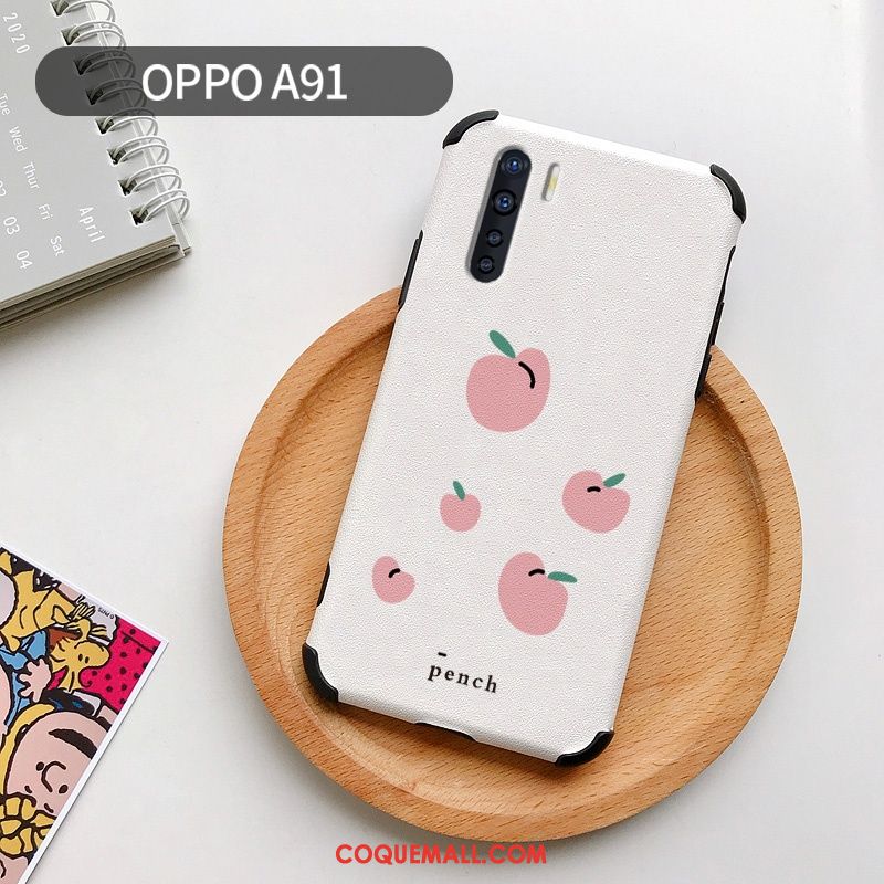 Étui Oppo A91 Téléphone Portable Personnalité Dessin Animé, Coque Oppo A91 Citron Modèle Fleurie