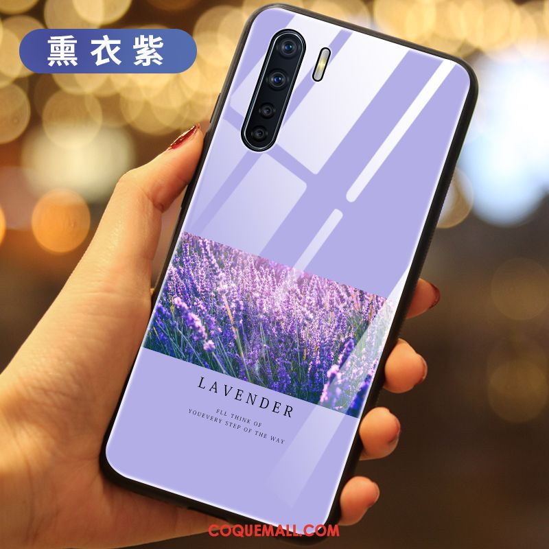 Étui Oppo A91 Verre Blanc Téléphone Portable, Coque Oppo A91 Tout Compris