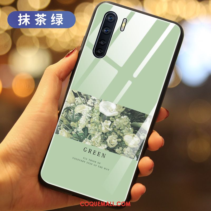 Étui Oppo A91 Verre Blanc Téléphone Portable, Coque Oppo A91 Tout Compris