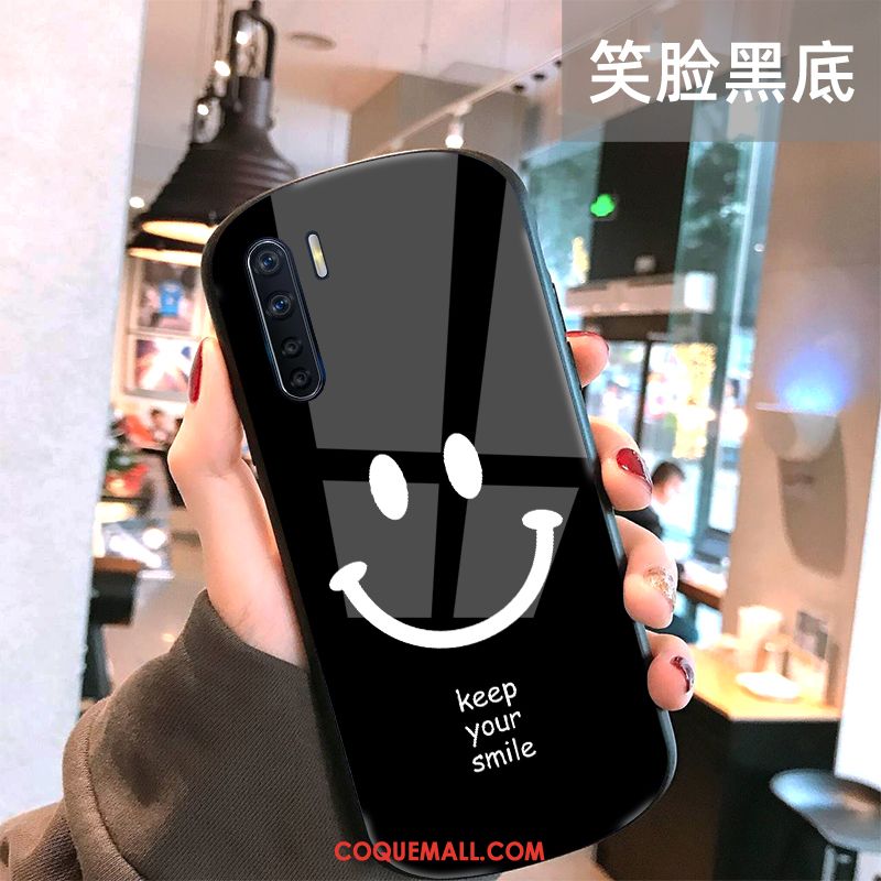 Étui Oppo A91 Verre Mode Téléphone Portable, Coque Oppo A91 Amoureux Protection