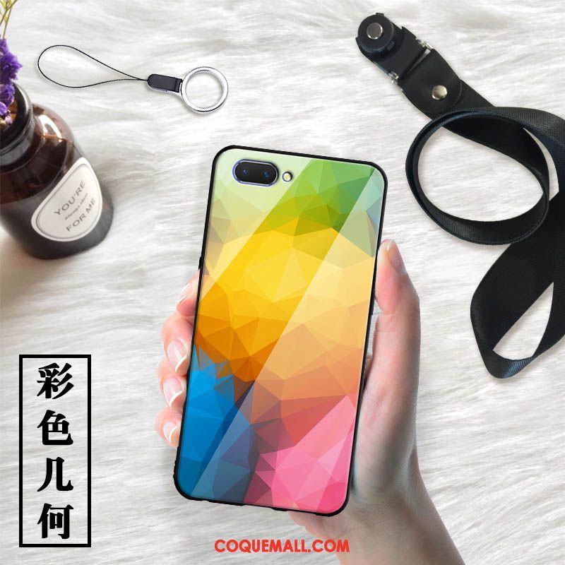 Étui Oppo Ax5 Blanc Verre Incassable, Coque Oppo Ax5 Téléphone Portable Dessin Animé