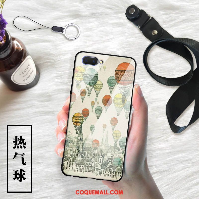 Étui Oppo Ax5 Blanc Verre Incassable, Coque Oppo Ax5 Téléphone Portable Dessin Animé