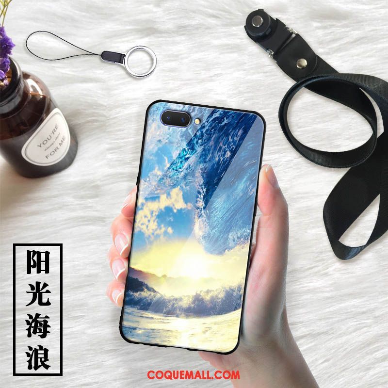 Étui Oppo Ax5 Blanc Verre Incassable, Coque Oppo Ax5 Téléphone Portable Dessin Animé