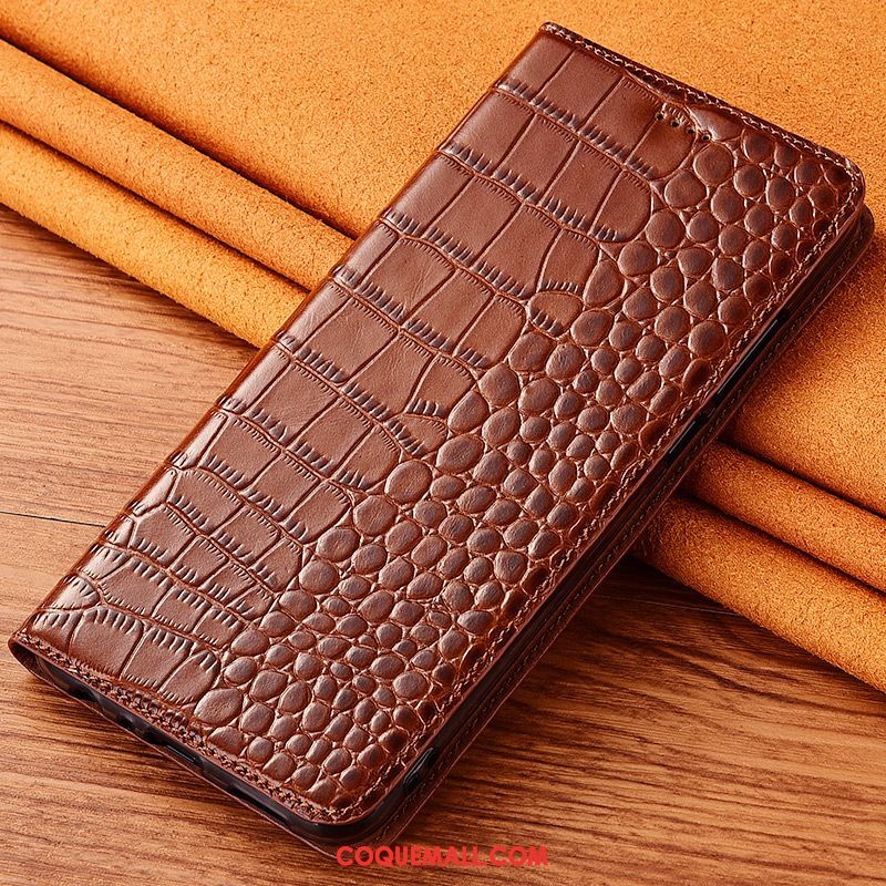 Étui Oppo Ax5 Crocodile Étui En Cuir Tout Compris, Coque Oppo Ax5 Nouveau Rouge