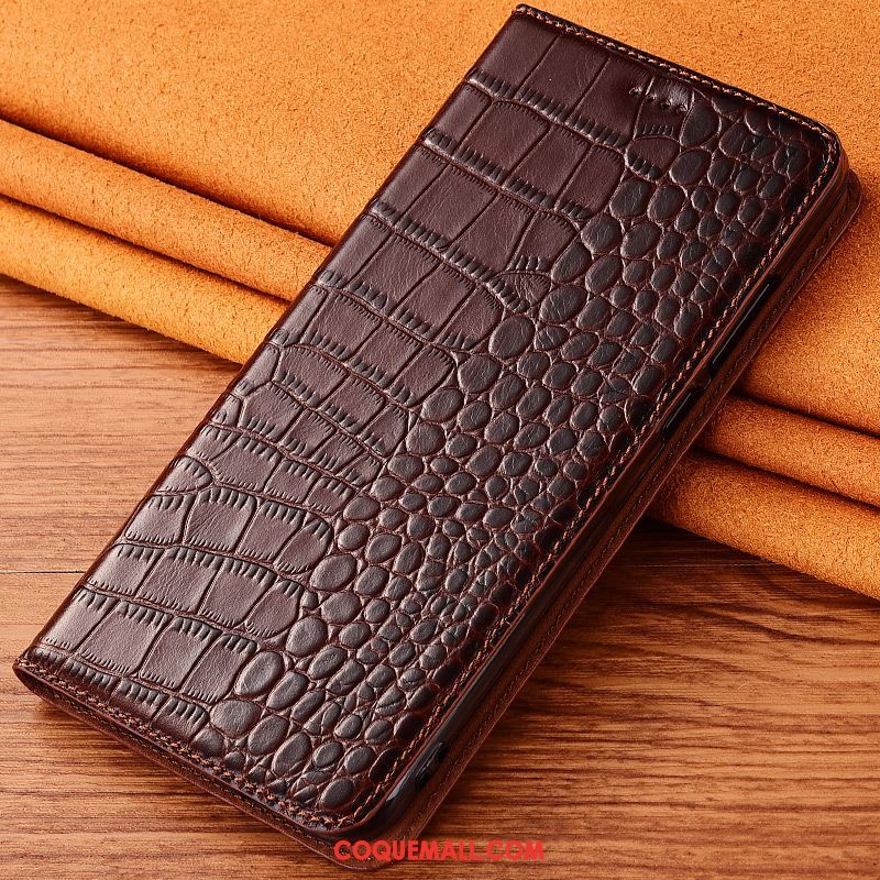 Étui Oppo Ax5 Crocodile Étui En Cuir Tout Compris, Coque Oppo Ax5 Nouveau Rouge