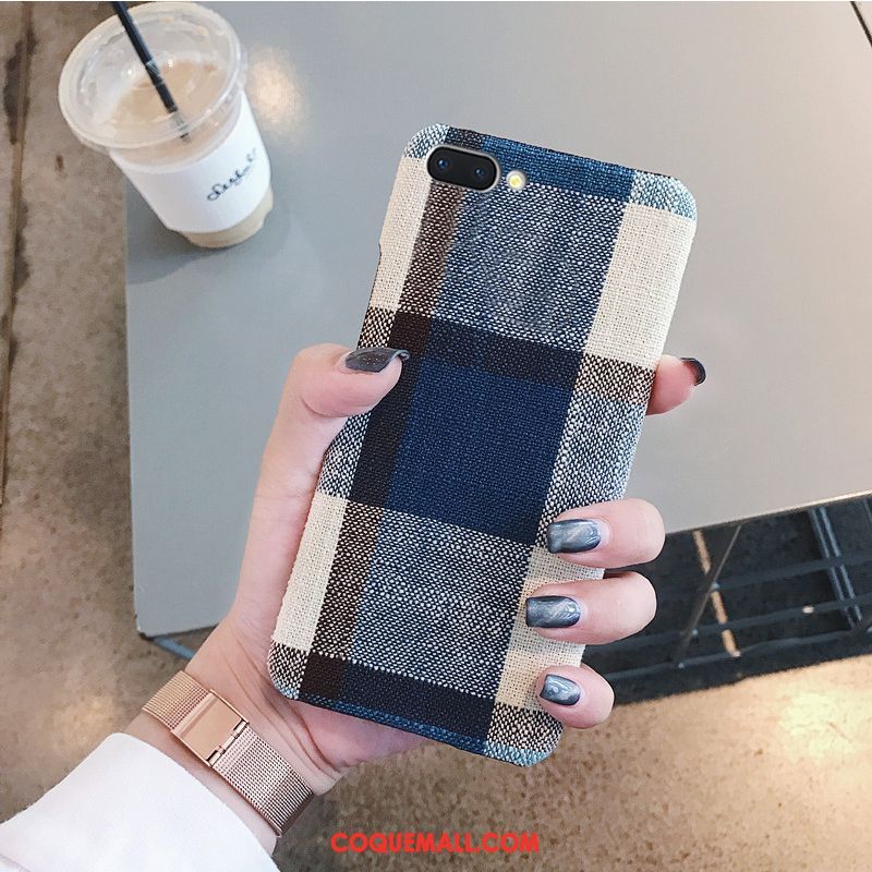 Étui Oppo Ax5 Protection Noir Plaid, Coque Oppo Ax5 Modèle Fleurie Téléphone Portable