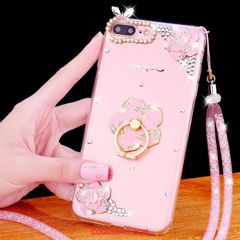 Étui Oppo Ax5 Rose Transparent Simple, Coque Oppo Ax5 Tendance Fluide Doux