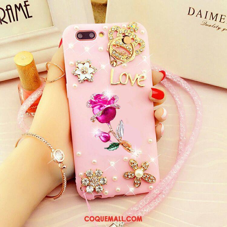 Étui Oppo Ax5 Strass Téléphone Portable Rose, Coque Oppo Ax5 Protection