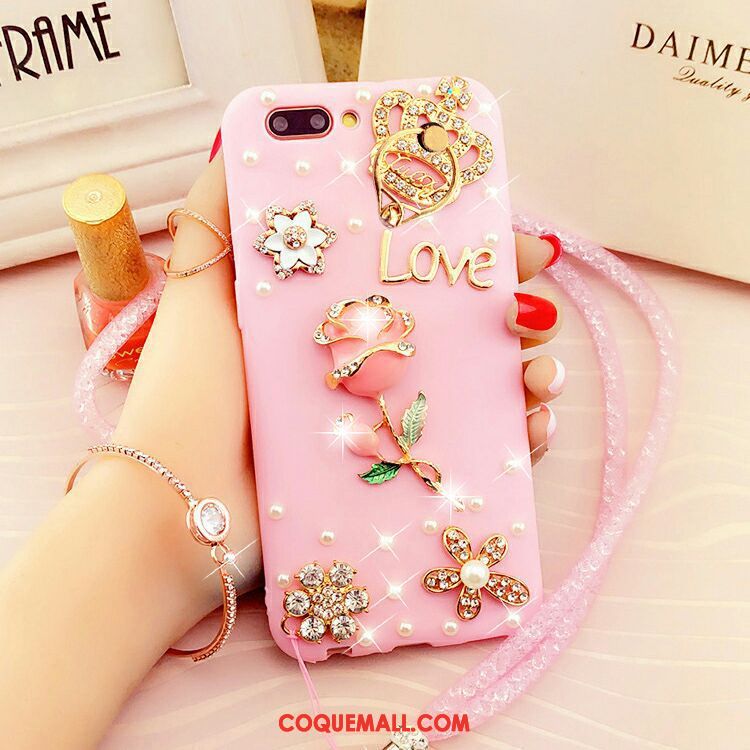 Étui Oppo Ax5 Strass Téléphone Portable Rose, Coque Oppo Ax5 Protection