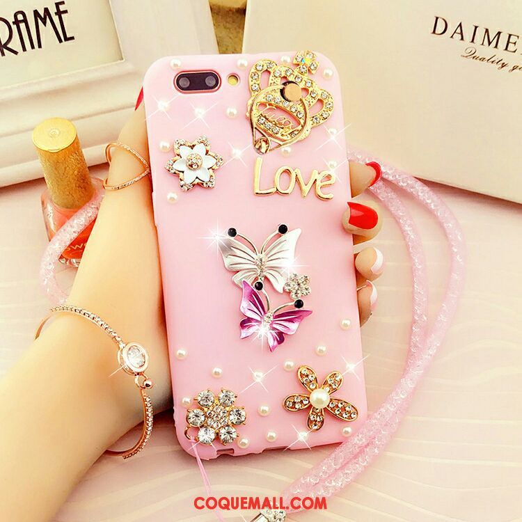 Étui Oppo Ax5 Strass Téléphone Portable Rose, Coque Oppo Ax5 Protection