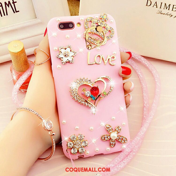 Étui Oppo Ax5 Strass Téléphone Portable Rose, Coque Oppo Ax5 Protection