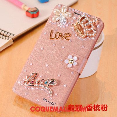 Étui Oppo Ax5 Téléphone Portable Strass Rouge, Coque Oppo Ax5 Étoile Incassable