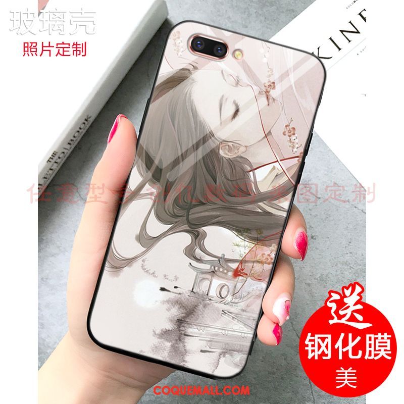 Étui Oppo Ax5 Vent Style Chinois Simple, Coque Oppo Ax5 Verre Téléphone Portable