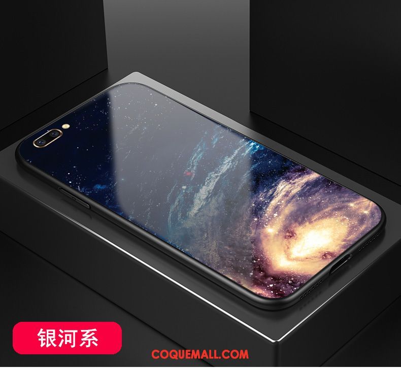 Étui Oppo Ax5 Verre Incassable Ciel Étoilé, Coque Oppo Ax5 Créatif Noir