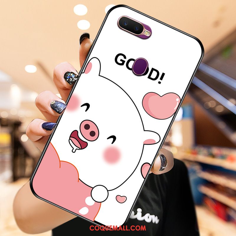 Étui Oppo Ax7 Blanc Téléphone Portable Tendance, Coque Oppo Ax7 Silicone Dessin Animé