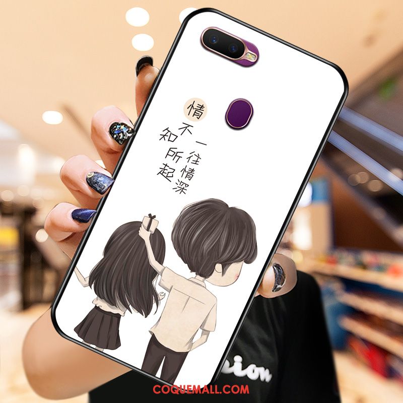 Étui Oppo Ax7 Blanc Téléphone Portable Tendance, Coque Oppo Ax7 Silicone Dessin Animé