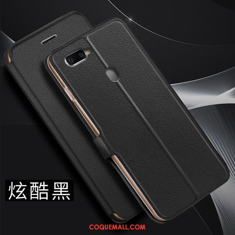 Étui Oppo Ax7 Clamshell En Cuir Fluide Doux, Coque Oppo Ax7 Silicone Protection