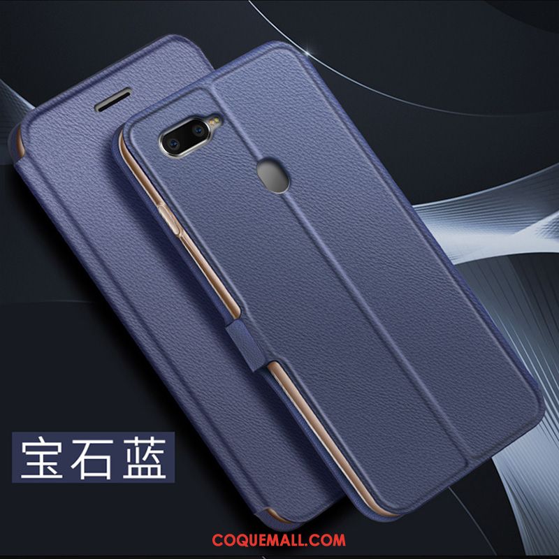 Étui Oppo Ax7 Clamshell En Cuir Fluide Doux, Coque Oppo Ax7 Silicone Protection