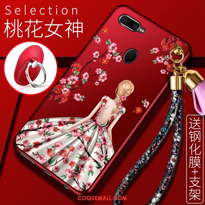 Étui Oppo Ax7 Rouge Bordure Protection, Coque Oppo Ax7 Marque De Tendance Incassable