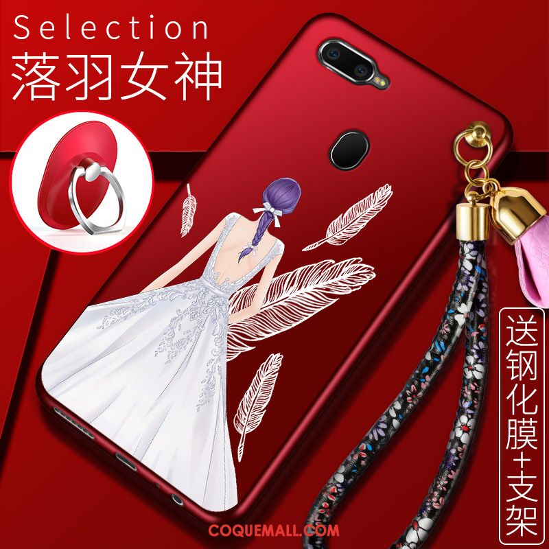 Étui Oppo Ax7 Rouge Bordure Protection, Coque Oppo Ax7 Marque De Tendance Incassable