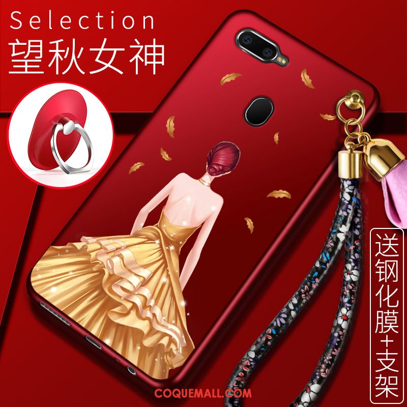 Étui Oppo Ax7 Rouge Bordure Protection, Coque Oppo Ax7 Marque De Tendance Incassable