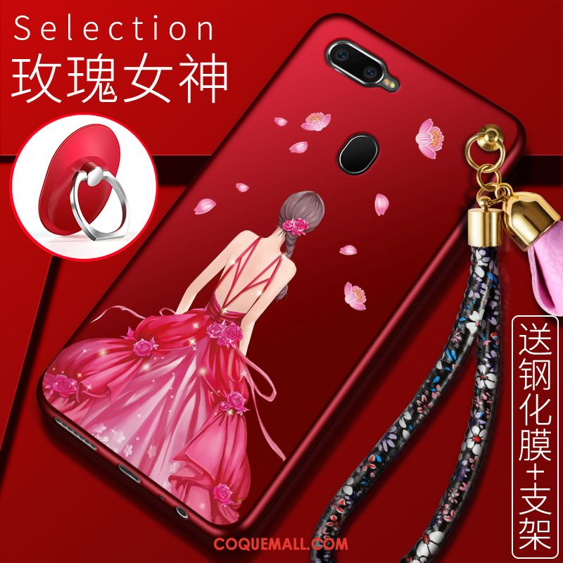 Étui Oppo Ax7 Rouge Bordure Protection, Coque Oppo Ax7 Marque De Tendance Incassable