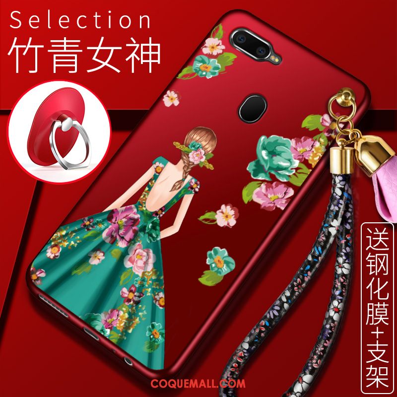 Étui Oppo Ax7 Rouge Bordure Protection, Coque Oppo Ax7 Marque De Tendance Incassable