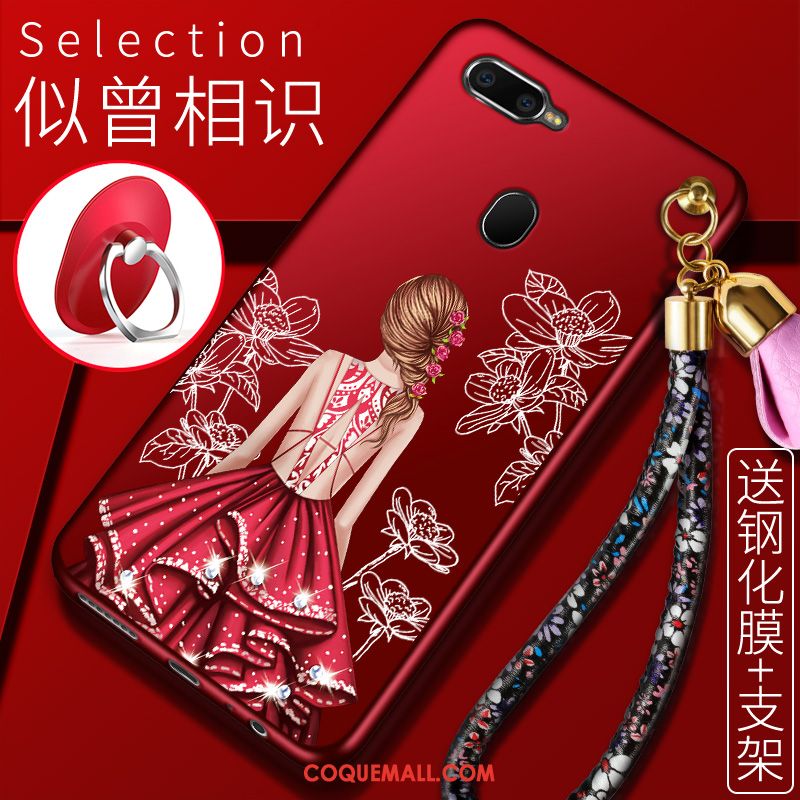 Étui Oppo Ax7 Rouge Bordure Protection, Coque Oppo Ax7 Marque De Tendance Incassable