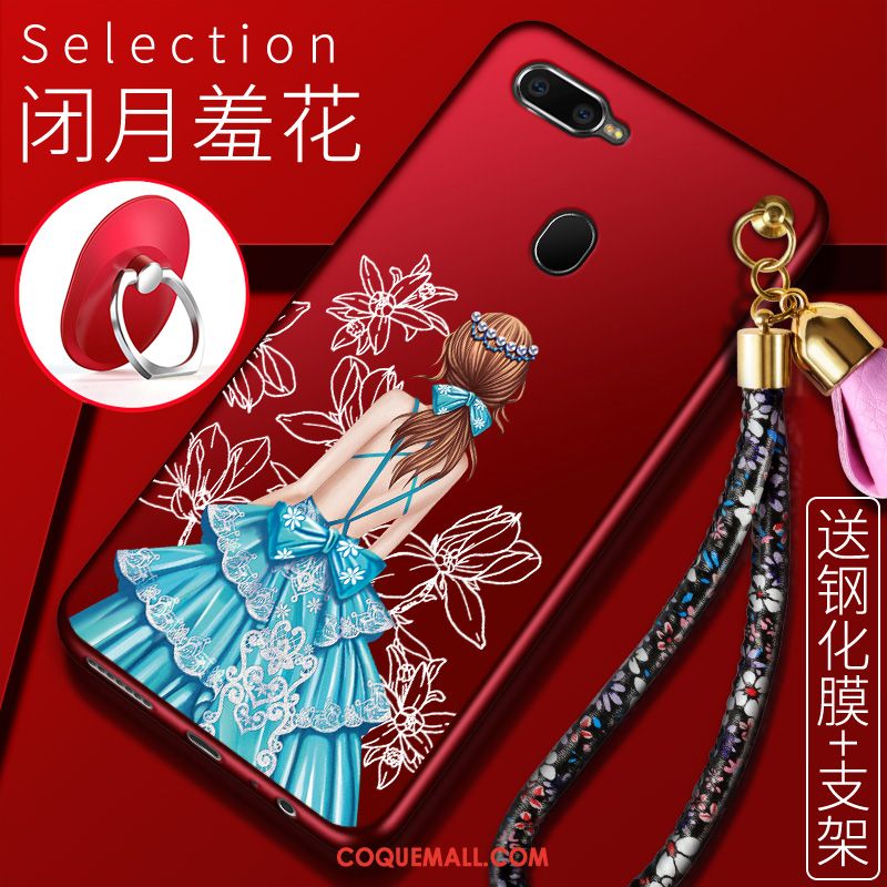 Étui Oppo Ax7 Rouge Bordure Protection, Coque Oppo Ax7 Marque De Tendance Incassable