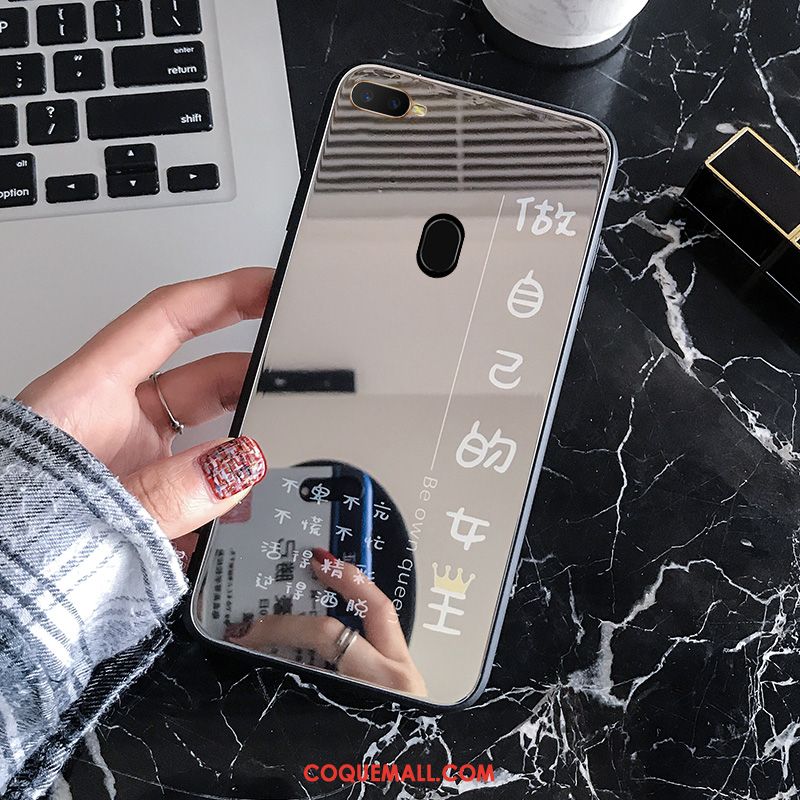 Étui Oppo Ax7 Tout Compris Protection Incassable, Coque Oppo Ax7 Verre Blanc