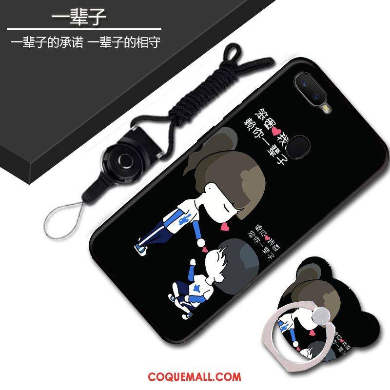 Étui Oppo Ax7 Téléphone Portable Cou Suspendu Dessin Animé, Coque Oppo Ax7 Protection Bleu