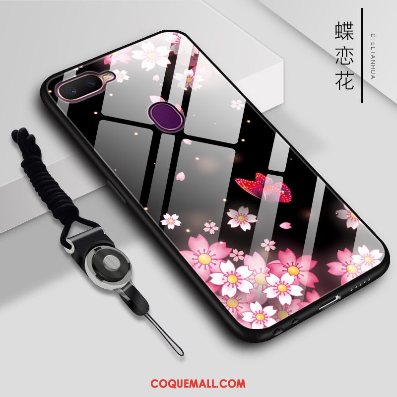 Étui Oppo Ax7 Téléphone Portable Verre Charmant, Coque Oppo Ax7 Dessin Animé Bleu Marin