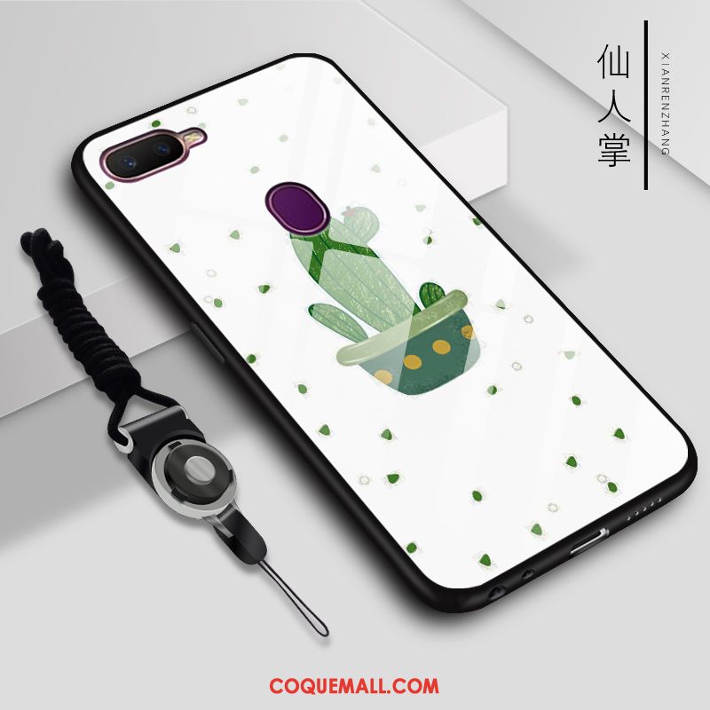 Étui Oppo Ax7 Téléphone Portable Verre Charmant, Coque Oppo Ax7 Dessin Animé Bleu Marin