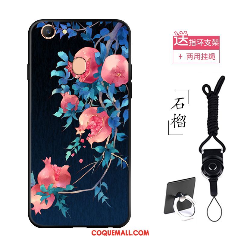 Étui Oppo F5 Fleurs Fluide Doux Rose, Coque Oppo F5 Silicone Paysage