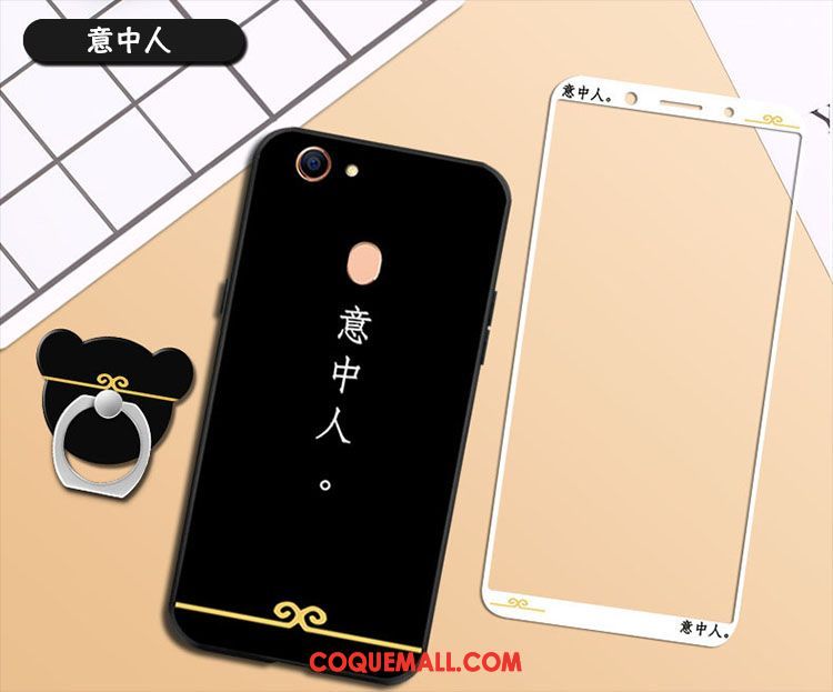 Étui Oppo F5 Incassable Tempérer Membrane, Coque Oppo F5 Téléphone Portable Noir