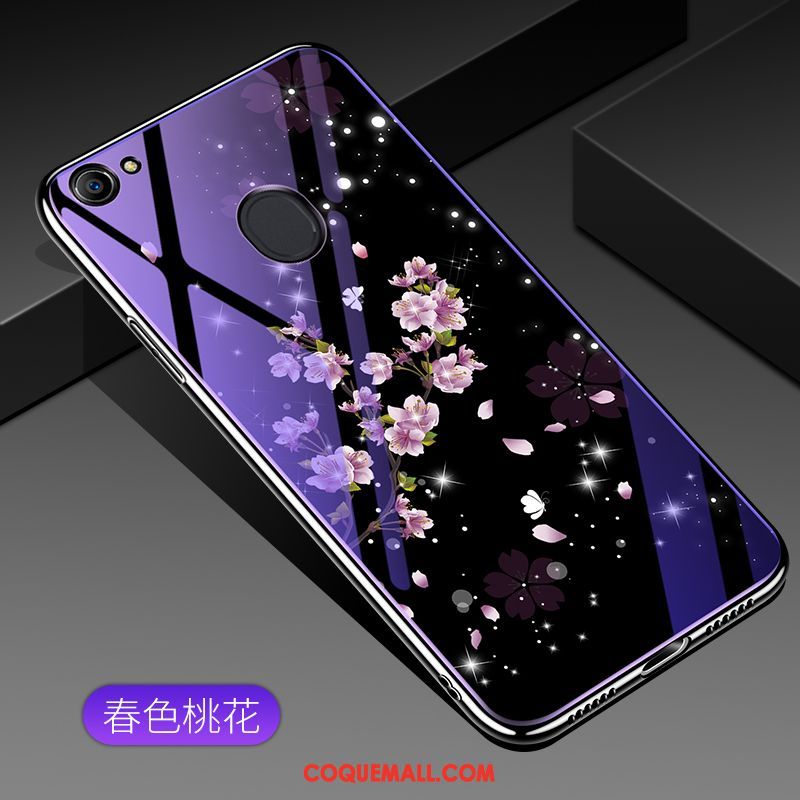 Étui Oppo F5 Protection Violet Téléphone Portable, Coque Oppo F5 Tendance Verre