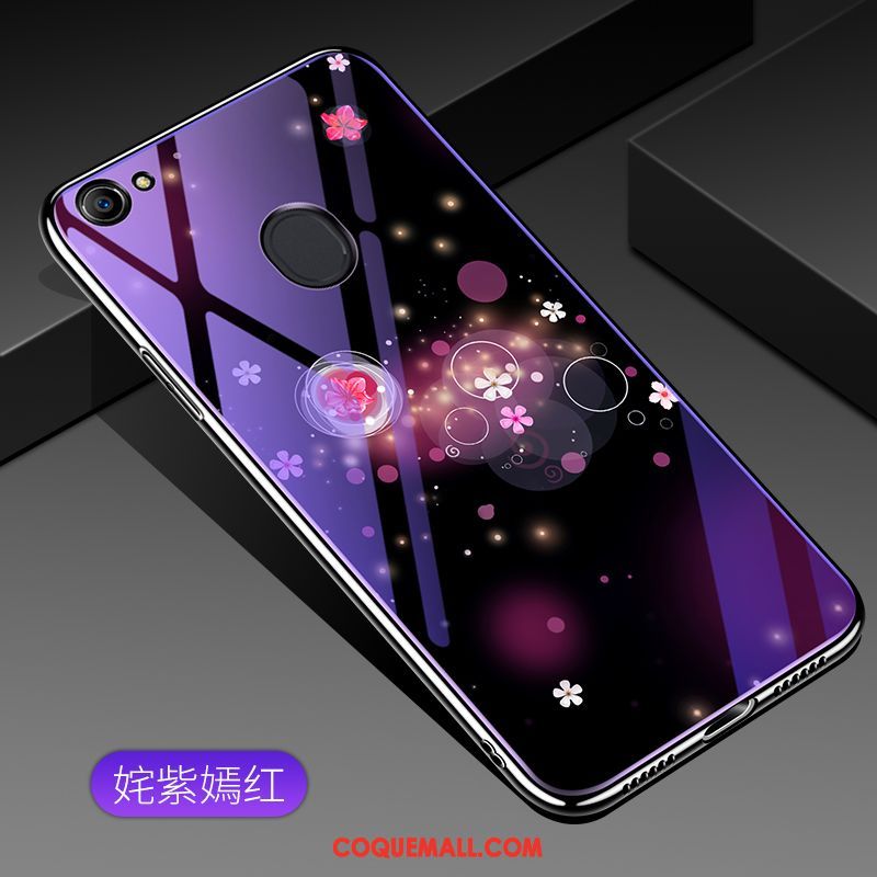 Étui Oppo F5 Protection Violet Téléphone Portable, Coque Oppo F5 Tendance Verre