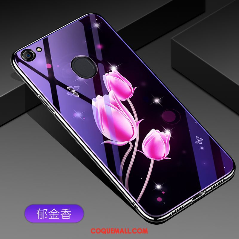 Étui Oppo F5 Protection Violet Téléphone Portable, Coque Oppo F5 Tendance Verre