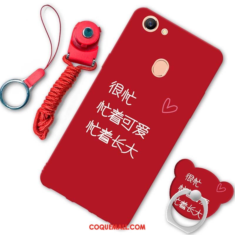 Étui Oppo F5 Rouge Fluide Doux Tendance, Coque Oppo F5 Téléphone Portable Protection