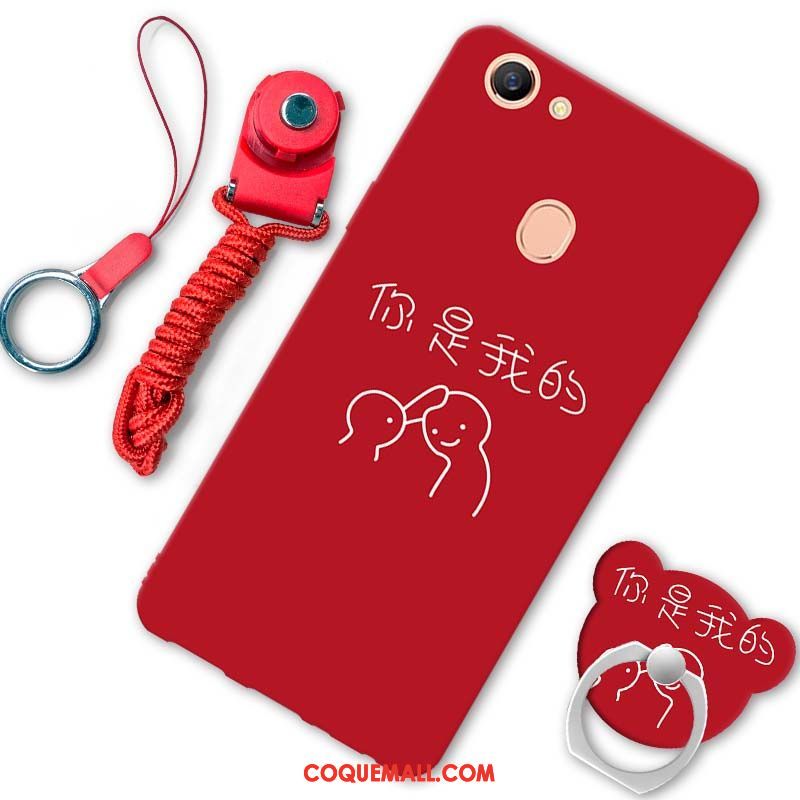 Étui Oppo F5 Rouge Fluide Doux Tendance, Coque Oppo F5 Téléphone Portable Protection